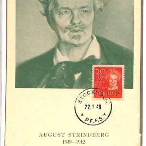 90025 - SWEDEN - Postal History - FDC MAXIMUM CARD - 1949  STRINDBERG Literature