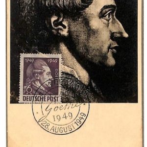 90016 -  GERMANY  - Postal History - MAXIMUM CARD -  1949  Johann Wolfang GOETHE
