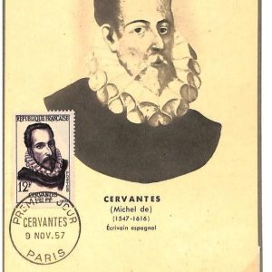 90018 -  FRANCE - Postal History - FDC  MAXIMUM CARD -  1957  CERVANTES