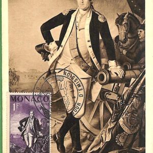90255 - MONACO - Postal History - MAXIMUM CARD -  George WASHINGTON 1956
