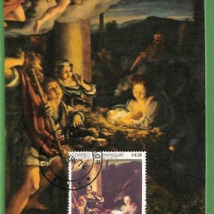 90274 - PARAGUAY -  MAXIMUM CARD -  ART Religion 1972  Antonio da Correggio
