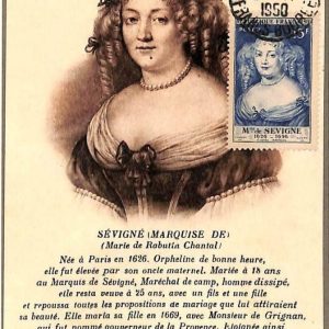 90101 - FRANCE - Postal History -  MAXIMUM CARD - Literature  SEVIGNE  1950