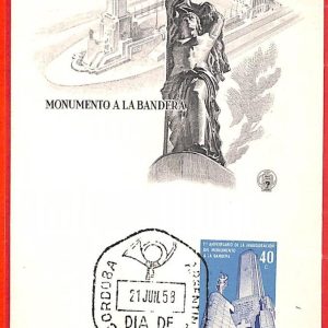 aa3242 - ARGENTINA - POSTAL HISTORY: MAXIMUM CARD 1958  FLAG Monument