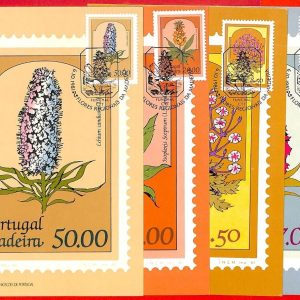 aa3251 - PORTUGAL Madeira - Postal History - 4  MAXIMUM CARD 1981   FLOWERS