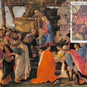 90267  - PARAGUAY -   MAXIMUM CARD -   ART Religion  1972 Botticelli