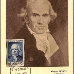 90119 - FRANCE - Postal History - FDC MAXIMUM CARD - 1956 Gaspard MONGE Maths