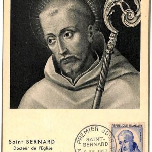 90084 - FRANCE - Postal History - FDC MAXIMUM CARD - SAINT BERNARD Religion 1953