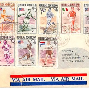 ai3672 - DOMINICANA - POSTAL HISTORY - Air Mail Cover - Olympic Games - 1960