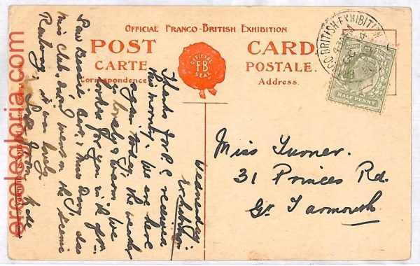 ai3680 - Great Britain - POSTAL HISTORY - Postcard - Olympic Games - 14.10.1908