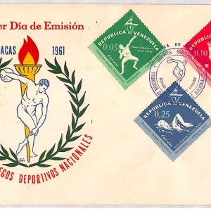 ai3922 - Venezuela - POSTAL HISTORY  Set of 2 FDC Baseball CYCLING football 1962