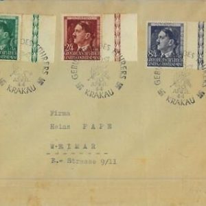 95389 - POLAND General Government - POSTAL HISTORY - FDC Cover  20.04.1944