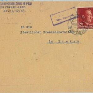 95387 - POLAND General Government - POSTAL HISTORY - Cover from PCIM  1943