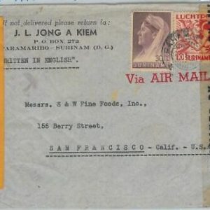 74603 - SURINAME - POSTAL HISTORY -  COVER  to USA with DOUBLE CENSOR! 1944