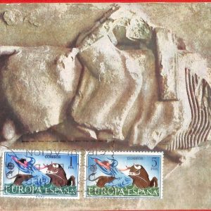 aa3304 - SPAIN - POSTAL HISTORY - Maximum Card 1966 - EUROPA CEPT  Bull