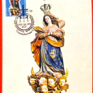 aa3247 -  BRAZIL  - POSTAL HISTORY -  MAXIMUM CARD 1975  Religion MADONNA