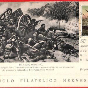 aa3328  -  ITALY - POSTAL HISTORY - Maximum Card 1957  Military