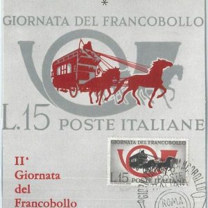 72610 - ITALY - Postal History - FDC MAXIMUM CARD - STAMP DAY Horses Horn 1960
