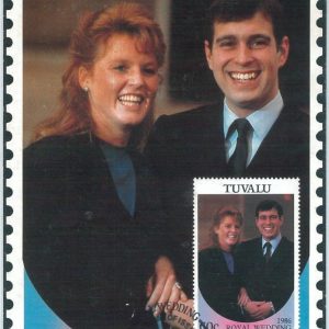 68948 -  TUVALU  - POSTAL HISTORY - MAXIMUM CARD - Royalty: Prince ANDREW 1986