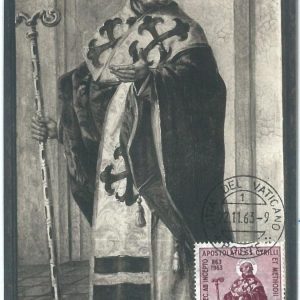 72693 -  VATICANO -  Postal History -   MAXIMUM CARD -  RELIGION Art  1963