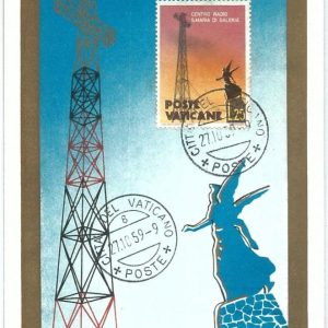 72686 -  VATICANO -  Postal History -   MAXIMUM CARD - Communications  1959