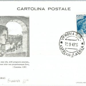 71075 -  ITALY -  Postal History - FDC  MAXIMUM CARD - LITERATURE Catullo 1949