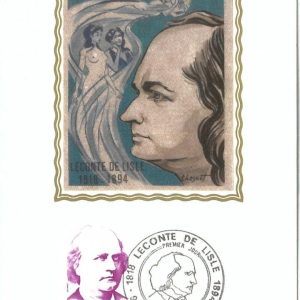 72744 - FRANCE - Postal History - MAXIMUM CARD - LITERATURE Lisle SILK 1974