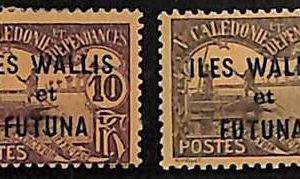 P4141- WALLIS ET FUTUNA   - YVERT- TT#2  MINT   2 clear different color shades