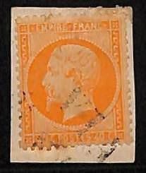P4142e- FRANCE -YVERT- #23 USED  on fragment  VIA DI MARE  cancellation NICE!!