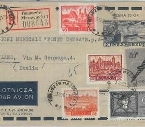 82109  -  POLAND - POSTAL HISTORY -  Airmail STATIONERY COVER 1961 to ITALY
