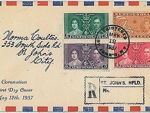 POSTAL HISTORY -  NEWFOUNDLAND : Coronation 12th May 1937 - FDC COVER