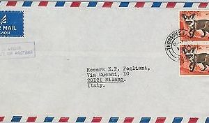 61342  - KENYA  - POSTAL HISTORY -  COVER to ITALY 1971 - FAUNA Animals