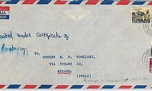 61346  - KENYA  - POSTAL HISTORY -  COVER to ITALY 1964 - INDUSTRY Mountains