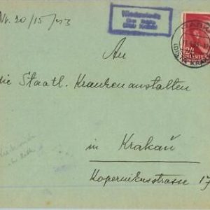 95380 - POLAND General Government - POSTAL HISTORY - Cover from RABKA to KRAKAU