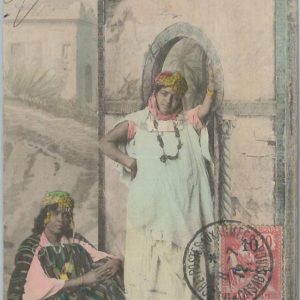 77364  - MOROCCO  - POSTAL HISTORY -  OVERPRINTED STAMP on POSTCARD 1912