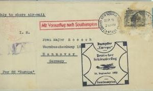 84719 - USA  - POSTAL HISTORY -  SHIP to SHORE Airmail PAQUEBOT cover to Germany