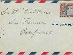 74606 - CURACAO - POSTAL HISTORY -  COVER  to USA with DOUBLE CENSOR! 1940's