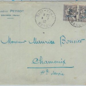 82850 -  MOROCCO - POSTAL HISTORY -  COVER from SIDI-YAHIA  to France  1922