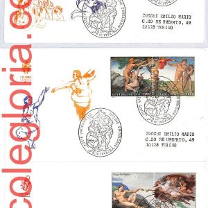 ai3159 - SAN MARINO - POSTAL HISTORY - Set of 3 FDC - ART Michelangelo - 1994
