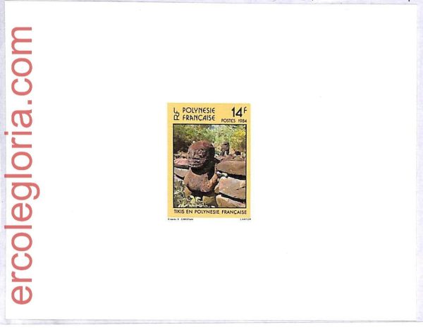 ai3163 - POLYNESIE FRANCAISE - Stamp - Deluxe Proof sheet ART Prehistory - 1984
