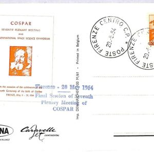 ai3172 - Italy - POSTAL HISTORY - Postcard - SCIENCE Gallileo Gallilei SPACE1964