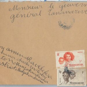 77370 - MADAGASCAR  - POSTAL HISTORY -   COVER  1950 - LOCAL MAIL