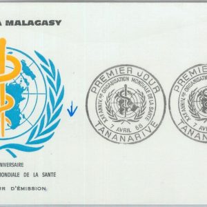 81131 -  MADAGASCAR  - POSTAL HISTORY - FDC COVER  1968  MEDICINE  WHO