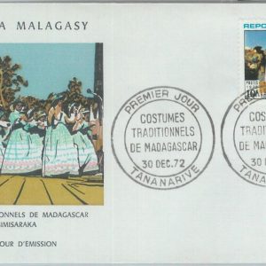 82844 - MADAGASCAR  - Postal History -  FDC COVER - MUSIC Dance 1972