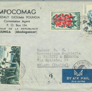 67326 -  FRENCH COLONIES: MADAGASCAR - Postal History - COVER to ITALY  1959