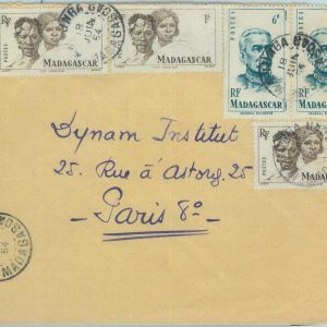 88881 - MADAGASCAR - Postal History - 15 Francs on   COVER to FRANCE  1954