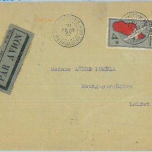 88884 - MADAGASCAR - Postal History - AIRMAIL  COVER from Belon'i Tsiribihina