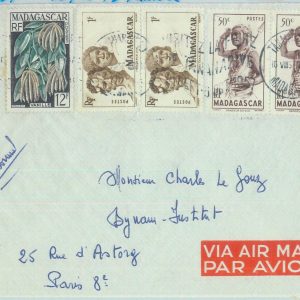 88883 - MADAGASCAR - Postal History - COVER to FRANCE 1950S - GASTRONOMY Vanilla