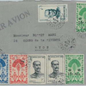80990 -  MADAGASCAR  - POSTAL HISTORY - AIRMAIL COVER from NANTSIRABE  to FRANCE