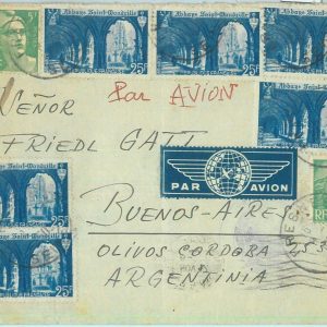 86850 - FRANCE - POSTAL HISTORY - German POW prisoner MAIL to ARGENTINA 1950