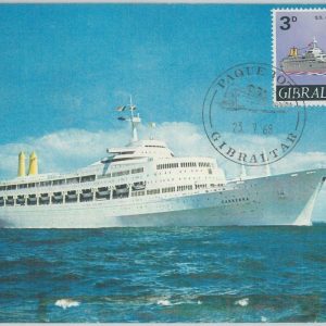 81389 -  GIBRALTAR - Postal History - MAXIMUM CARD -  BOATS Ships  1968